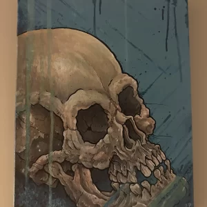 Crâne, acrylique 14"x18"